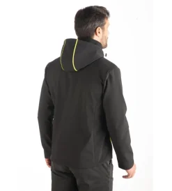 Giacche E Gilet|Giacche E Gilet-WRK Giacca da lavoro soft shell "502" colore nero con cappuccio, tg xl