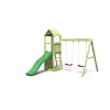 Clearance Gioco da esterno per bambini "flappi" con torretta con tetto, scivolo e altalena doppia 303x370x272 cm Giochi E Casette Bimbo