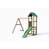 Sale Gioco per bambini da esterno in legno "lucas" con torretta, 2 altalene e scivolo 310x275x245 cm Giochi E Casette Bimbo