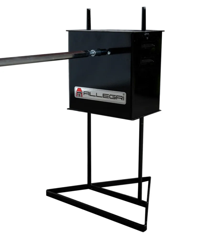 Barbecue|Girarrosto elettrico in acciaio nero 45 kg 140 cm