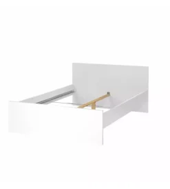 Letti E Comodini- Giroletto piazza e mezza "naia" bianco lucido 140x200 cm