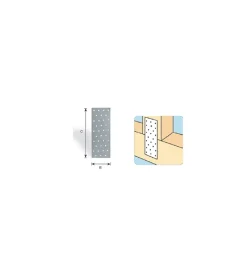 Ferramenta Per Esterno|Giunto a piastra forato 40 x 160 mm.