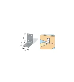 Ferramenta Per Esterno- Giunto ad angolo 50 x 50 x 40 mm.