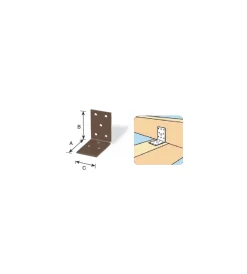 Ferramenta Per Esterno- Giunto ad angolo plastificato 40 x 40 x 40 mm.