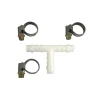 Ferramenta Per Esterno- Giunzione per tubi a "t" + 2 fascette - 4 mm = 5/32”