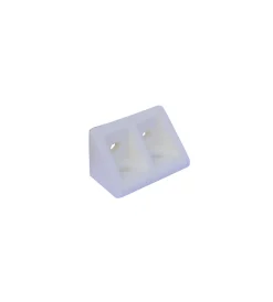 Ferramenta Per Mobili E Infissi|Giunzioni ad angolo in plastica - 20x20 - h. 30 mm. - bianco - 8 pz.