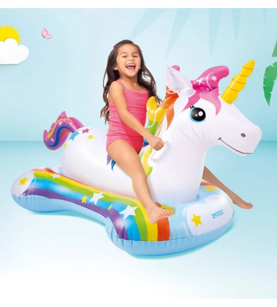 Piscine-Intex Gonfiabile cavalcabile "unicorno" cm 163x86 cm i.7 - cod. 57552np