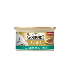 Clearance Gourmet gold, alimento umido per gatto, dadini in salsa con salmone e pollo. Alimenti Umido Gatto