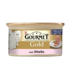 New Gourmet gold, alimento umido per gatto, mousse con vitello. Alimenti Umido Gatto