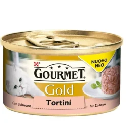 Alimenti Umido Gatto|Gourmet gold tortino con salmone - 85 gr