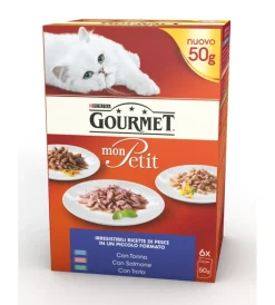 Best Gourmet mon petit con pesce (tonno/salmone/trota). Alimenti Umido Gatto