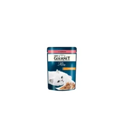 Purina Alimenti Umido Gatto|Gourmet perle - alimento umido per gatto, filettini in salsa con salmone.