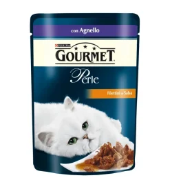 Alimenti Umido Gatto-Purina Gourmet perle - alimento umido per gatto, filettini in salsa con agnello.