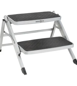 Campeggio-Brunner Gradino d'ingresso doppio per veicoli "ruckstep" in acciaio richiudibile, 61x60x20/40 cm