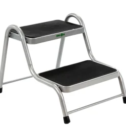 Campeggio-Brunner Gradino d'ingresso per veicoli "king step double" in acciaio, colore grigio