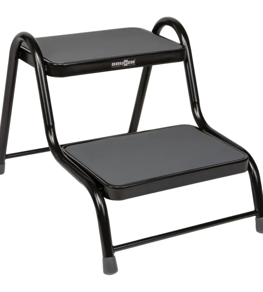 Brunner Campeggio|Gradino d'ingresso per veicoli "king step double" in acciaio, colore nero
