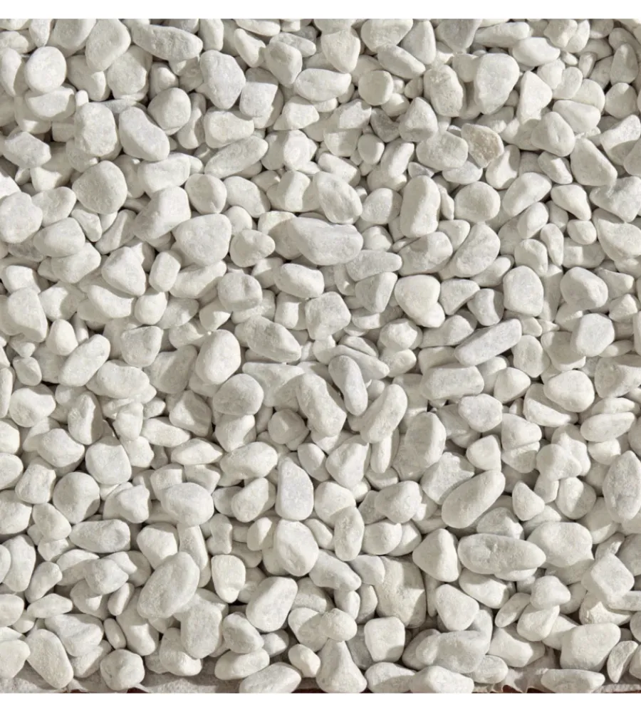 Fontane, Decorazioni E Pavimentazioni- Granulato da esterno bianco carrara 8/16mm, 20kg.