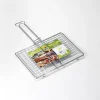 New Griglia a rete per barbecue senza piedi in acciaio 27x37 cm Barbecue