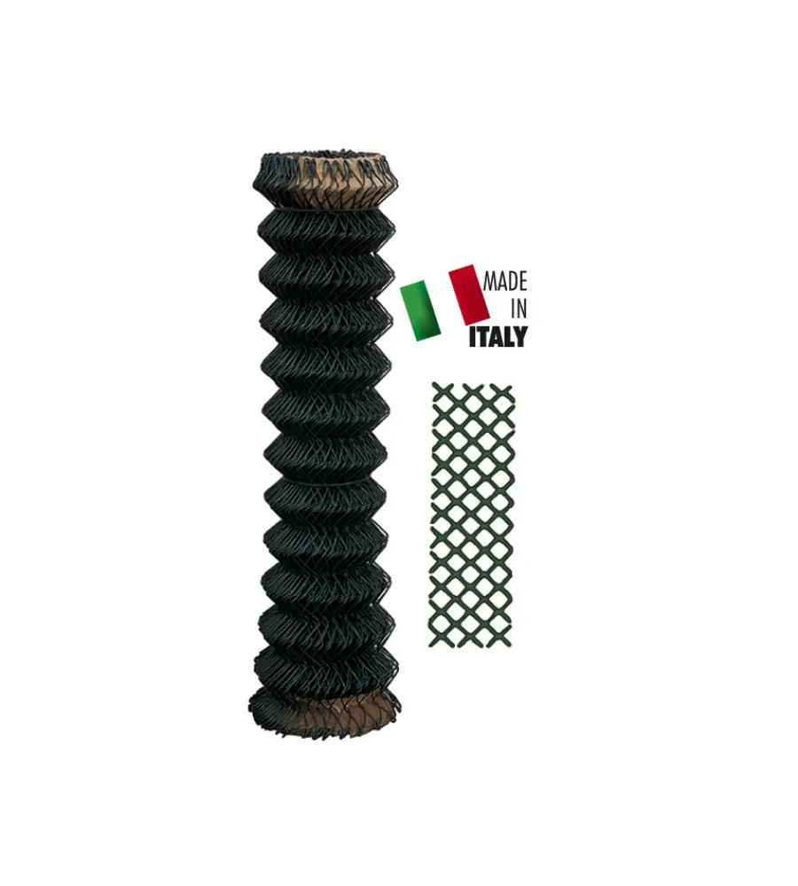 Reti, Recizioni E Cancelli Per Giardino- Griglia plasticata verde maglia 50x50 mm h.100 cm 20 mt