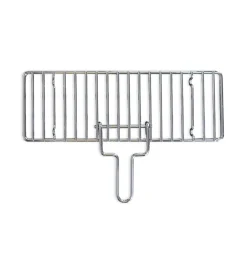 Barbecue-Lisa Griglietta per cuocispiedini in ferro cromato con manico, 37x13 cm -