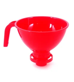 Conservazione Alimenti|Imbuto per vasi da conserva in plastica rosso