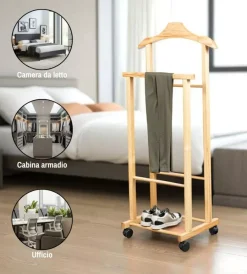 Online Indossatore per abiti con ruote 