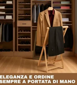 Decorazione Ambienti|Indossatore pieghevole "hiego" in legno 43x39x94 cm
