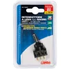Elettrico|Interruttore a leva tipo racing, in alluminio con spia a led -  12/24v - rosso -  20a  45554