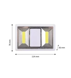 Illuminazione Per Interno- Interruttore luminoso a pile velamp colore bianco, 200x20x152 mm