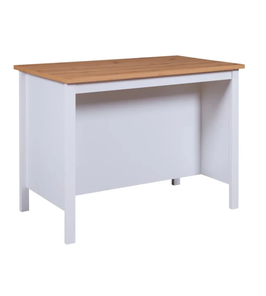 Cucina|Isola multifunzione bianco e rovere, 124x75x91,5 cm