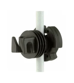 Ama Recinzione X Animali|Isolatore recinto elettrico per pali in plastica e metallo nero ø12 mm 100 pezzi