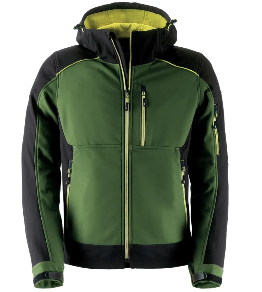 Kapriol Giacche E Gilet|Giacche E Gilet|giacca da lavoro "dynamic" softshell verde/nero tg l