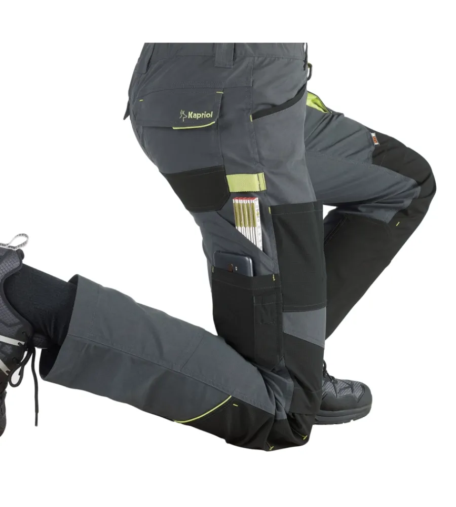 Pantaloni|Pantaloni-Kapriol pantalone da lavoro "dynamic piastrellista grgio/nero, tg s