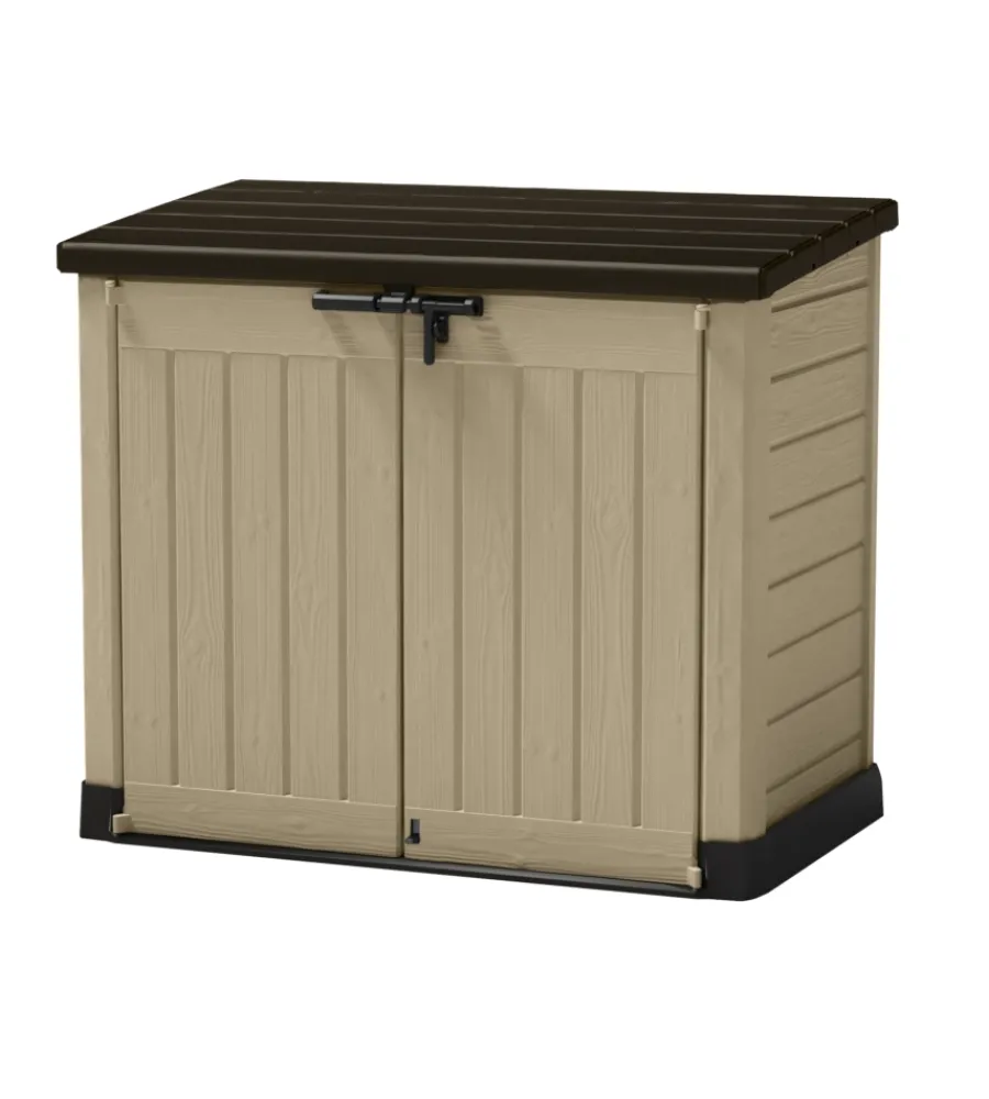 Contenitori Da Esterno-Keter - porta attrezzi multiuso in resina "store it out max" - 1200 lt 145.5x82x125 cm beige