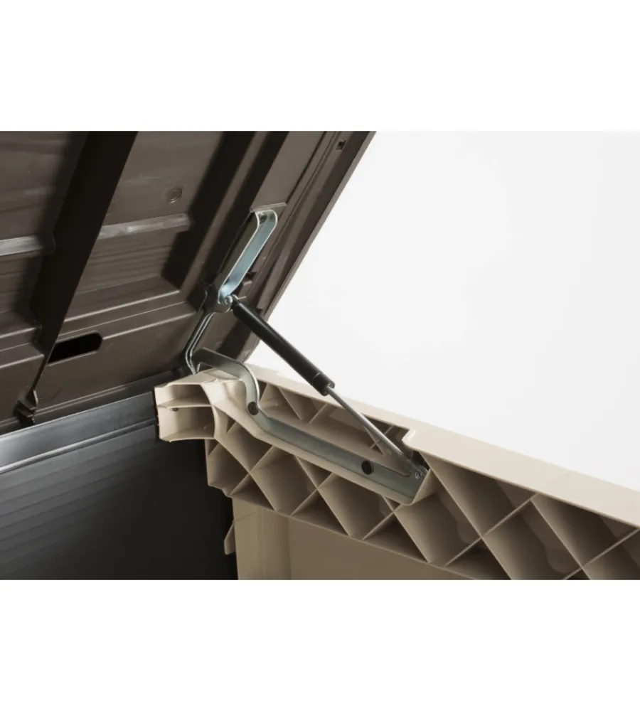 Contenitori Da Esterno-Keter - porta attrezzi multiuso in resina "store it out max" - 1200 lt 145.5x82x125 cm beige
