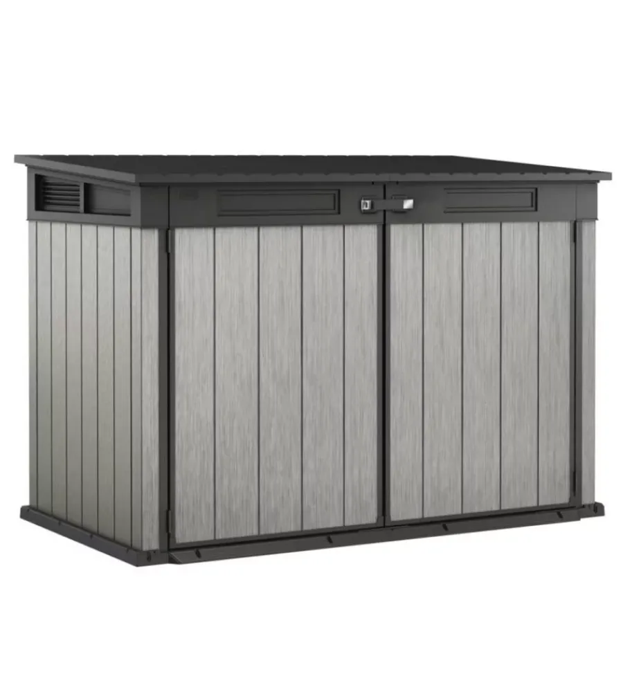 Contenitori Da Esterno-Keter - porta attrezzi multiuso in resina "grande store" - 2020 lt 190.5x109.3x132.5 cm grigio