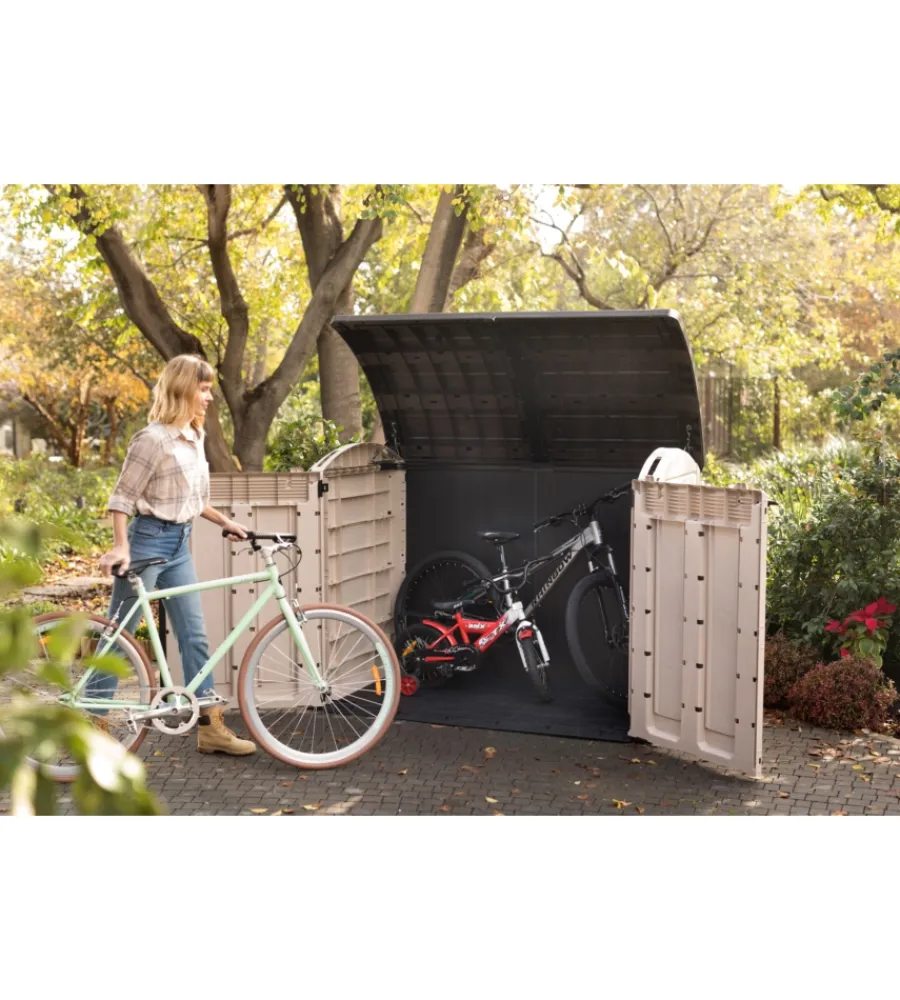 Contenitori Da Esterno-Keter - porta attrezzi multiuso in resina "store it out ultra" - 2000 lt 177x113x134 cm beige
