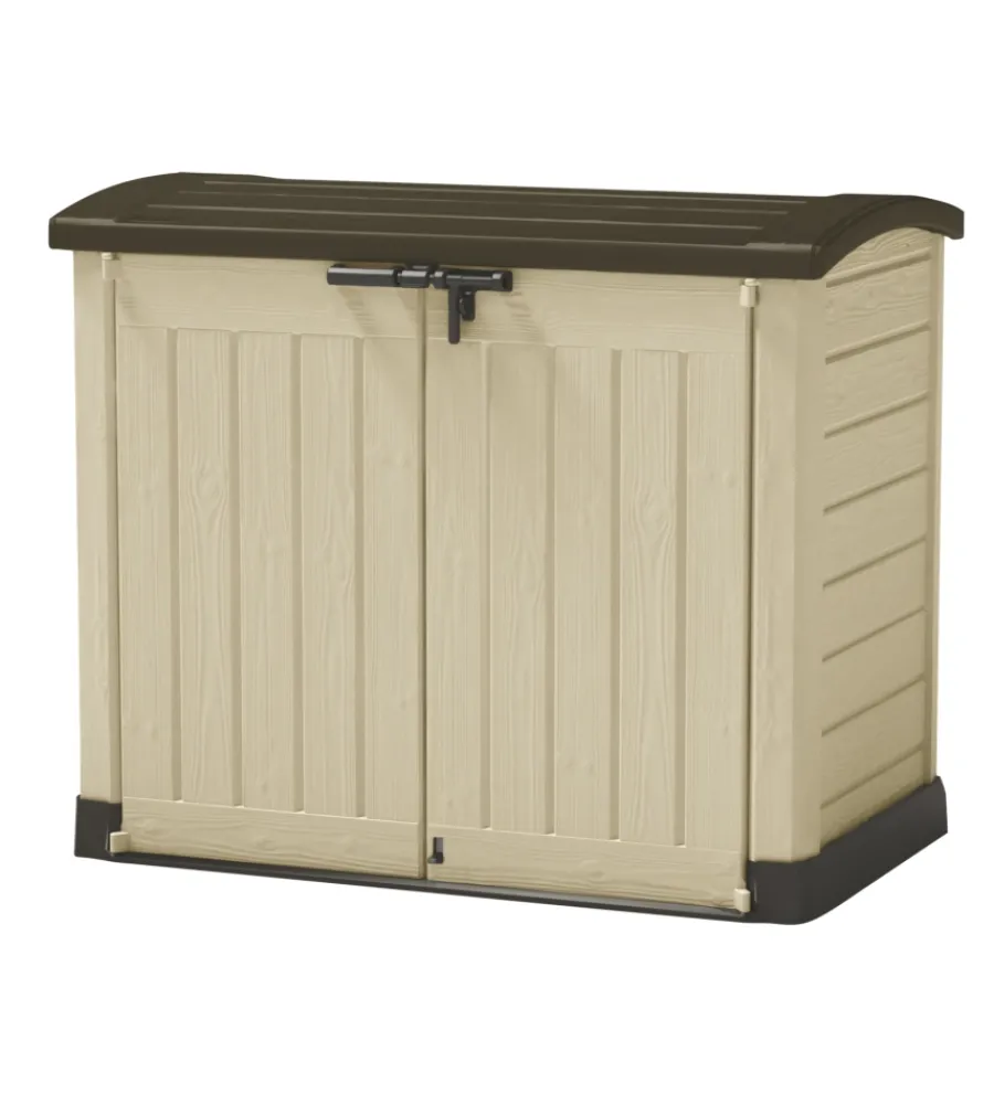 Contenitori Da Esterno-Keter - porta attrezzi multiuso in resina "store it out arc" - 1200 lt 146x82x120 cm beige