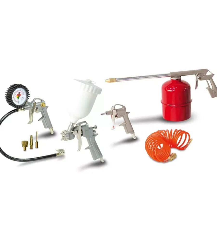 Compressori|Kit 8 accessori per compressore aria compressa ad attacco rapido stanley