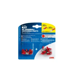 Lampa Elettrico|Kit 40 capicorda piatti rossi 45051