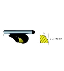 Nordrive Portaggio|Kit 4 piedi per barre in alluminio rail-kit alu  n20012