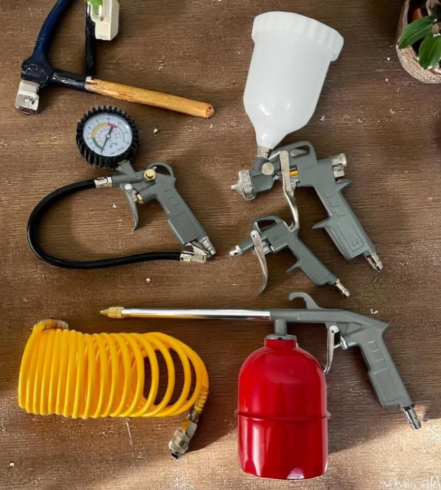 Hot Kit 5 utensili con attacco rapido per compressore d'aria Compressori