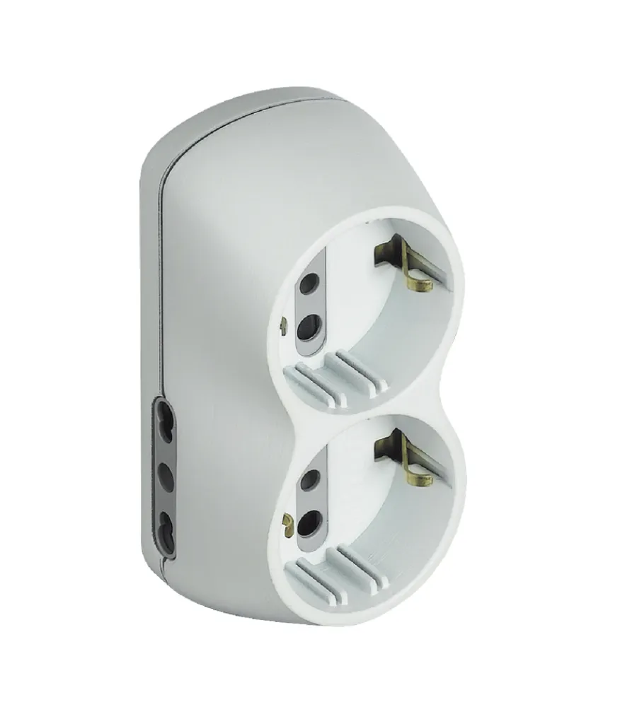 Multiprese Ed Adattatori-Bticino Kit adattatore b4 2 prese st ted +2 bipasso+int bianco - .