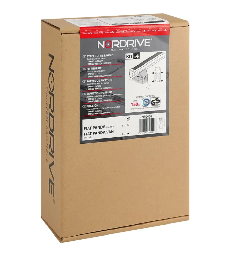 Portaggio-Nordrive Kit attacchi "fix points" 2 barre - n30402