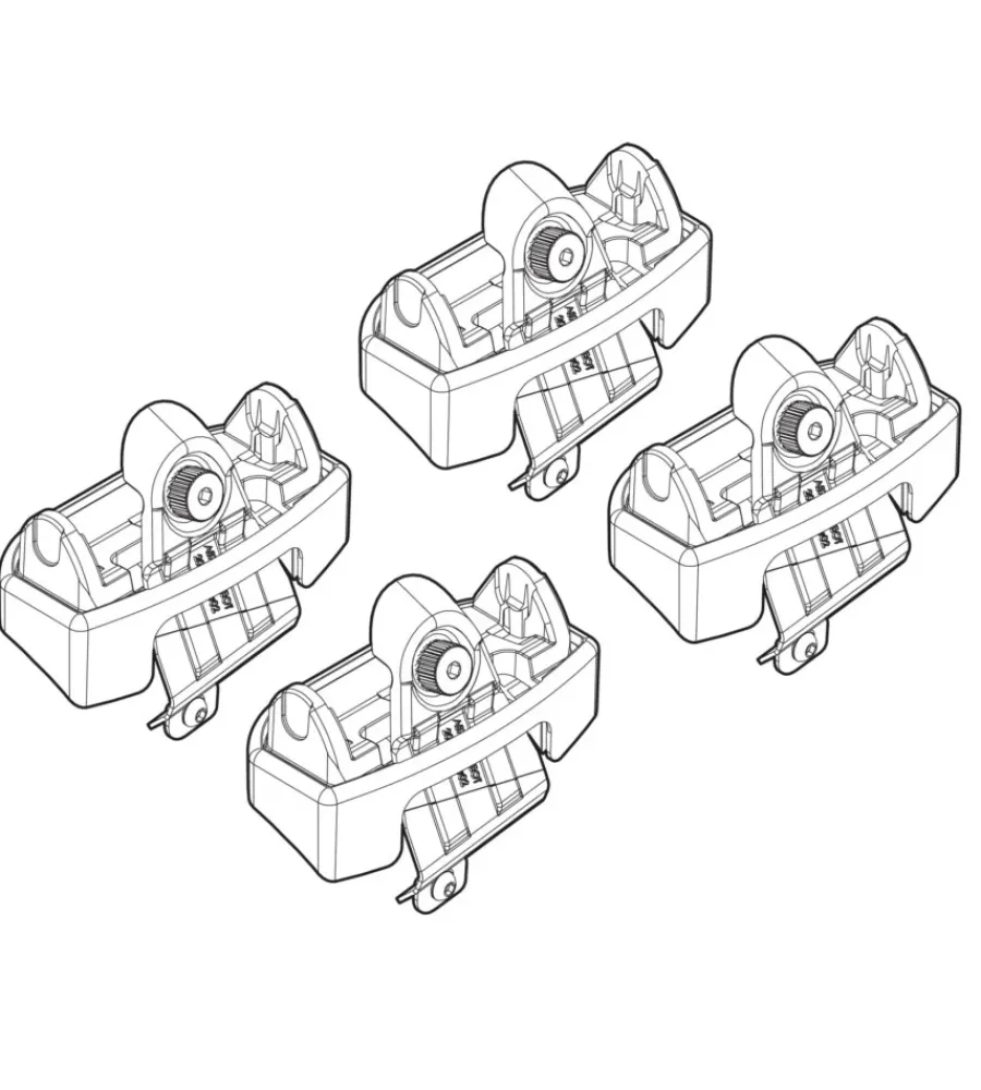 Portaggio-Nordrive Kit attacchi per barre auto portatutto peugeot 206 3/5p 98>13 n21151