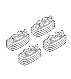 Portaggio-Nordrive Kit attacchi per barre auto portatutto fiat multipla  11/98  n21012