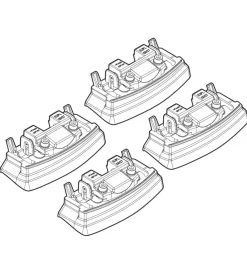 Portaggio-Nordrive Kit attacchi per barre auto portatutto renault koleos 08> (no railing)  n21137
