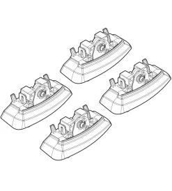 Outlet Kit attacchi per barre auto portatutto opel meriva 10>  n21136 Portaggio