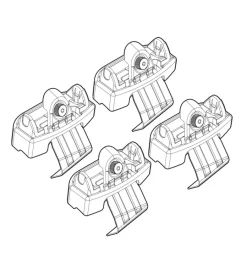 Hot Kit attacchi per barre auto portatutto volvo v50 04>13 (no railing)  n21148 Portaggio