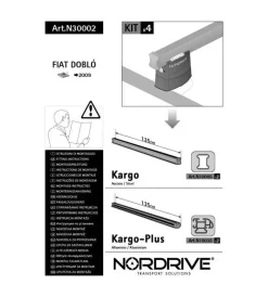 Online Kit attacchi per barre auto portatutto fiat doblo 2barre  n30002 Portaggio